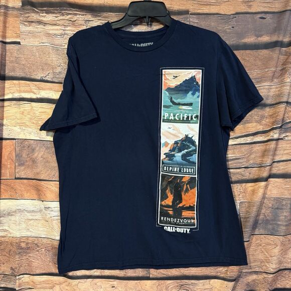 Call Of Duty M  T-Shirt Vanguard Pacific Alpine Lodge Rendezvous Mens Gaming Tee - Picture 1 of 5